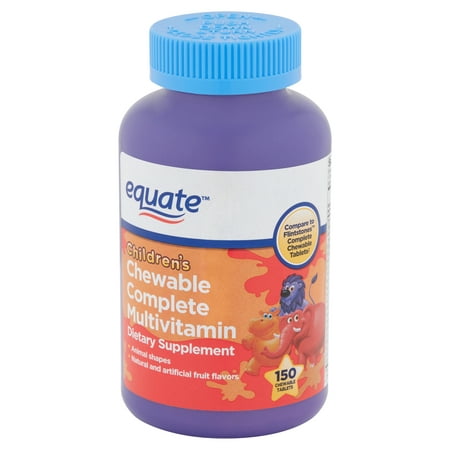 Equate Children's Chewable Complete Multivitamin Tablets, 150