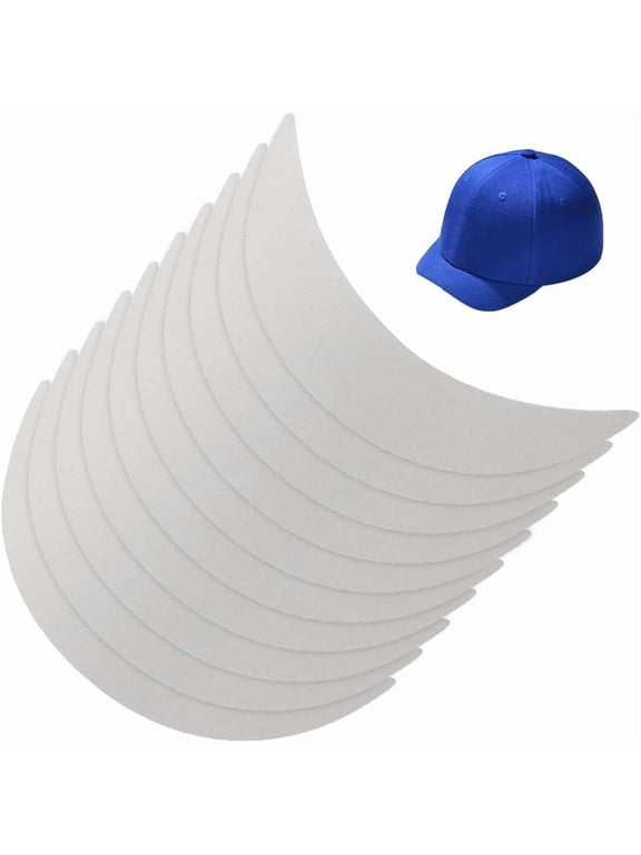 10Pcs Cornsilk Plastic Brim Hat Crochet or Knit Brim Stiffener Cap Visor Insert 7.36x1.57inch