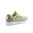 thumbnail image 2 of Remy-18 Women's Fashion Flat Glitter Light weight Lace Up Rubber Running Athletic Shoes, 2 of 2