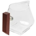 thumbnail image 4 of PBPBOX Transparent Glass Sauce Container with Wooden Handle for Home Dripless Serving, 4 of 8