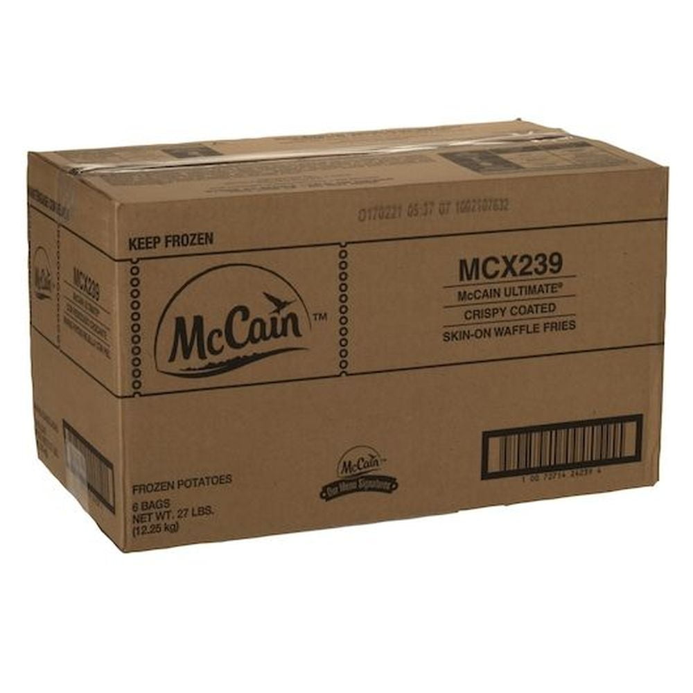 McCain Ultimate Cross Trax Waffle Cut Potato Fry, 4.5 Pound -- 6 per case.