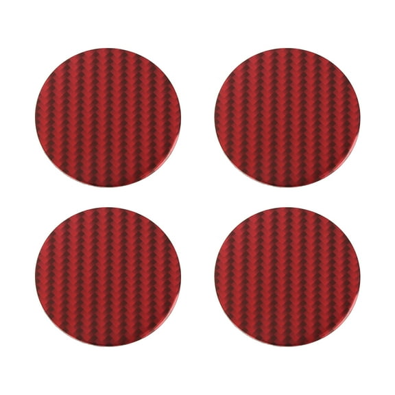 4pcs 45mm Wheel Center Hub Cap Sticker Emblem Badge Carbon Fiber Pattern for Car Auto