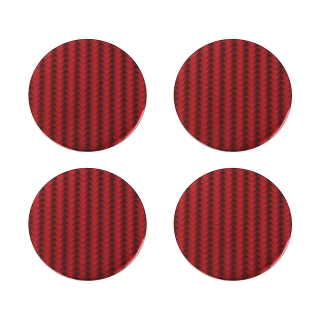Unique Bargains 4pcs 50mm Wheel Center Hub Cap Sticker Emblem Badge Carbon Fiber Pattern for Car