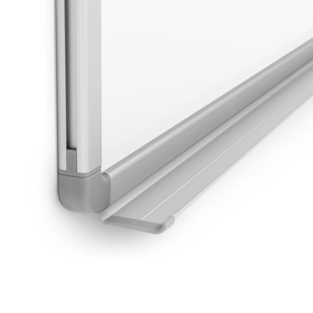 Luxor Dry Erase Magnetic Wall-Mount Porcelain White Board, 72x40, Aluminum Frame