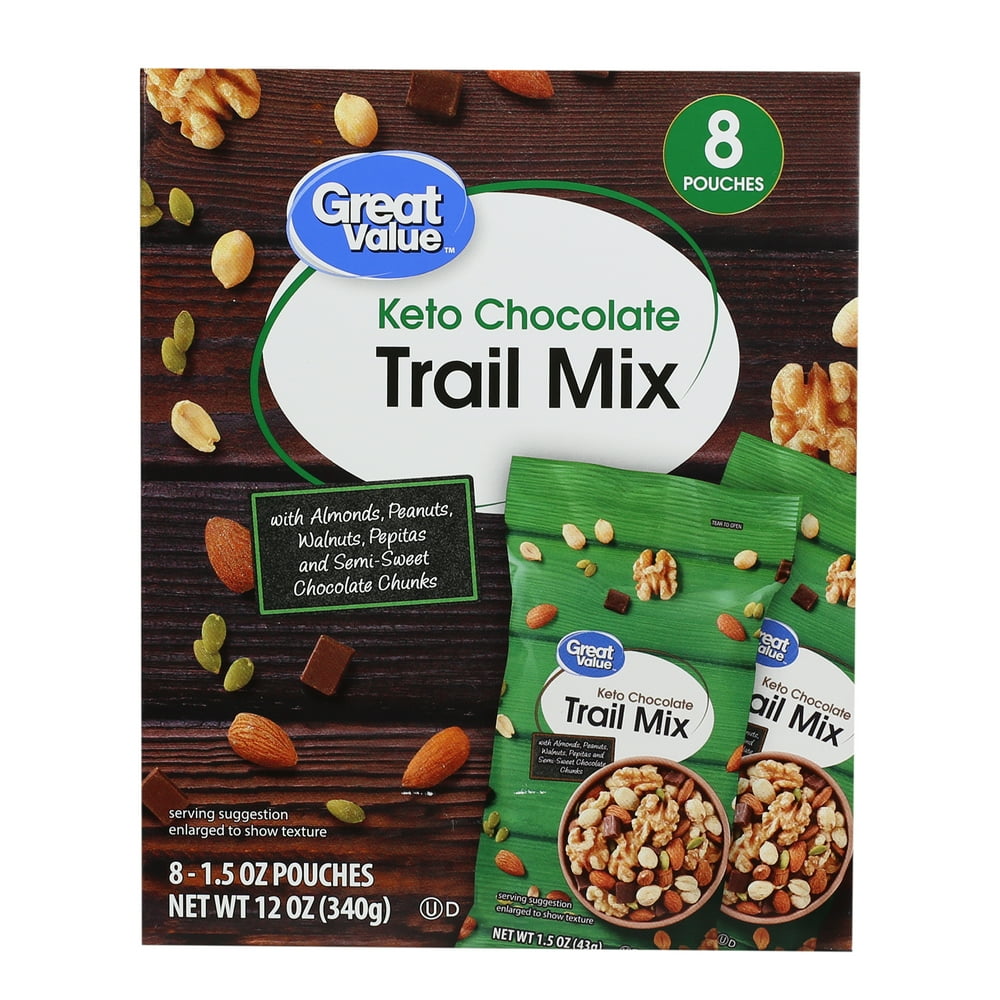 Great Value Keto Chocolate Trail Mix, 8 1.5oz Pouches
