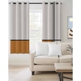 thumbnail image 2 of Orange, Blackout Curtains 96 Inches Long for Bedroom, Modern Abstract Geometric Patchwork Stripes Art Thermal Insulated Room Darkening Black Out Window Curtain Panels Grommet Drapes for Living Room, 2 of 8