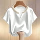 thumbnail image 5 of TaTaai Women's Loose Fit Summer Top Short Sleeve V-Neck Solid Color Pearl Accent Professional Office Casual Blouse Gift, 5 of 5