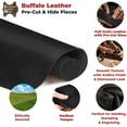 thumbnail image 3 of European Leather Work Buffalo Hide 8-10 oz. 3-4mm  Pre-Cut Size: 2 PCS 12"x24"  Black Color - Full Grain Leather for Tooling, Stamping, Molding, Engraving, 3 of 9