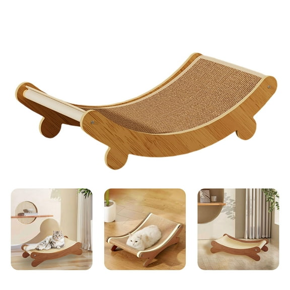 Cat Scratch Chair, Elevated Bed, Beach-Style Chair Lounger, Cat Lounger with Sisal Mat, Indoor Cat Scratchers,1PC
