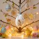 thumbnail image 5 of Adornos de Pascua, regalos de Pascua, huevos de Pascua de 4 x 3 pulgadas envueltos en espuma, conejos de papel, decoración de Pascua, arreglo de adornos, joyería de espuma., 5 of 6