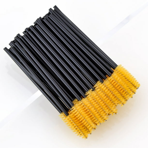 Pinceles de maquillaje, kit de maquillaje, cepillo de pestañas desechable, herramienta de belleza portátil, cepillo de maquillaje, 50 pinceles para pestañas, cepillo de maquillaje