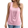 thumbnail image 2 of Womens Clothes Summer Kelon Tank Tops for Women Crew Neck Fashion Beach Vacation Clothes Business Casual Outfit, 2XL, 2 of 9
