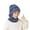 Blue, variant on Zwiiyzr Kids Winter Beanie Hat Warm Knit Thick Stripe Ski Cap And Scarf Set For Girls Boys 1-11 Years White