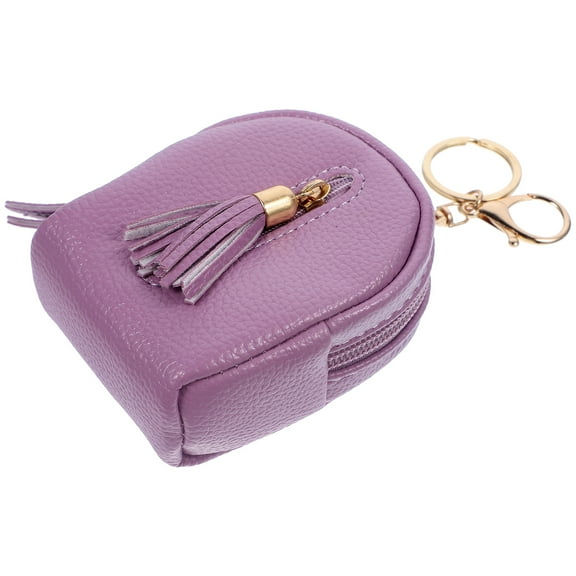 ibasenice Back to School Small Change Bag Coin Purse Zipper Design PU Storage Women Daily Use 4.7*3.1*2.2in