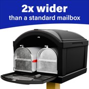 Simplay3 American Home T4 Extra Large Capacity Mailbox - Top Only, Black