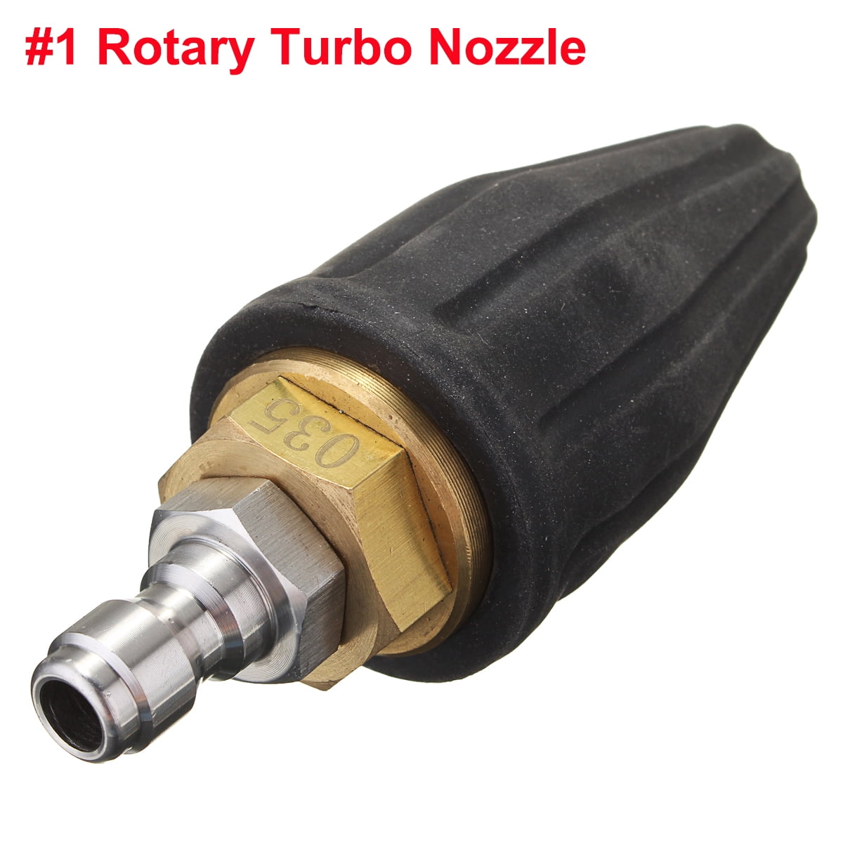 Black Rotating High Power Washer Turbo Nozzle 3600 PSI 4.0 GPM 250 BAR 