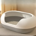 thumbnail image 2 of Large Semi-Enclosed Litter Box, Capsule Upgraded Large Cat Toilet, Stable, Durable and Easy to Clean, Suitable for Multi-Cat Families Back To School, 2 of 9