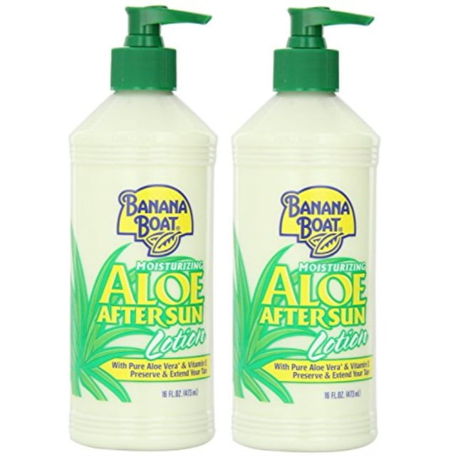 banana boat after sun lotion aloe, 16 fl oz. (pack of 2)