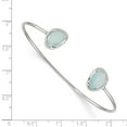 thumbnail image 3 of Diamond2Deal 925 Bracelet en Argent Sterling Bleu Chalcedony pour Femmes, 3 of 6