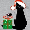 thumbnail image 3 of CafePress - Santa Cat & Mouse - Womens Baseball Tee, 3 of 4