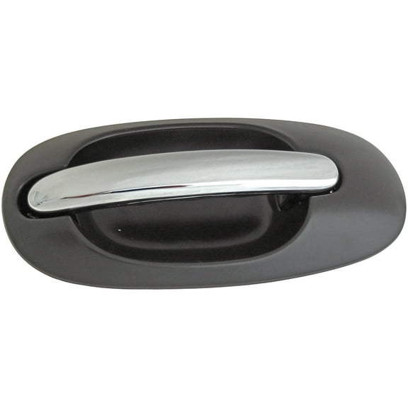 Dorman 93603 Left Side Sliding Door Exterior Door Handle for Specific Chrysler / Dodge / Plymouth Models, Chrome Lever and Black Housing