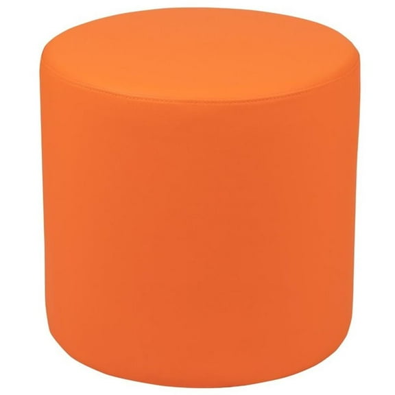 Bowery Hill 18" Soft Vinyl Collaborative Circle Classroom Chair in Orange