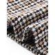 thumbnail image 5 of Falda corta de línea A de cintura alta INSPIRE CHIC para mujer, elegante de cuadros de tweed con botones en la parte delantera, color negro y albaricoque, 5 of 6
