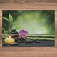thumbnail image 3 of Ambesonne Spa Themed Jigsaw Puzzle, Orchid Leaves and Rocks, Heirloom-Quality Fun Activity for Family Durable Cardboard, 1000 pcs, Apple Green and Fuchsia, 3 of 5