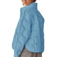 thumbnail image 4 of Langwyqu Long Sleeve Winter Casual Lightweight Down Coat Zipper Puffer Jacket, 4 of 5