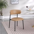 thumbnail image 2 of Meridian Furniture Lupita Tan Vegan Leather Dining Chair (Set of 2), 2 of 12