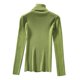 thumbnail image 2 of Suéter de manga larga acanalado de cuello alto para mujer suéters ligeros ropa de invierno - Verde Baoblaze Suéter de punto de mujer, 2 of 5