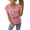 1-pink, variant on GIFFIMY Women's Empowering Floral Graphic V-Neck Short Sleeve T-Shirt Mint Green Standard Fit Everyday Top