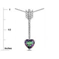 thumbnail image 4 of Star K� 6mm Rainbow Mystic Topaz Heart Arrow Bar Pendant Necklace, 4 of 9
