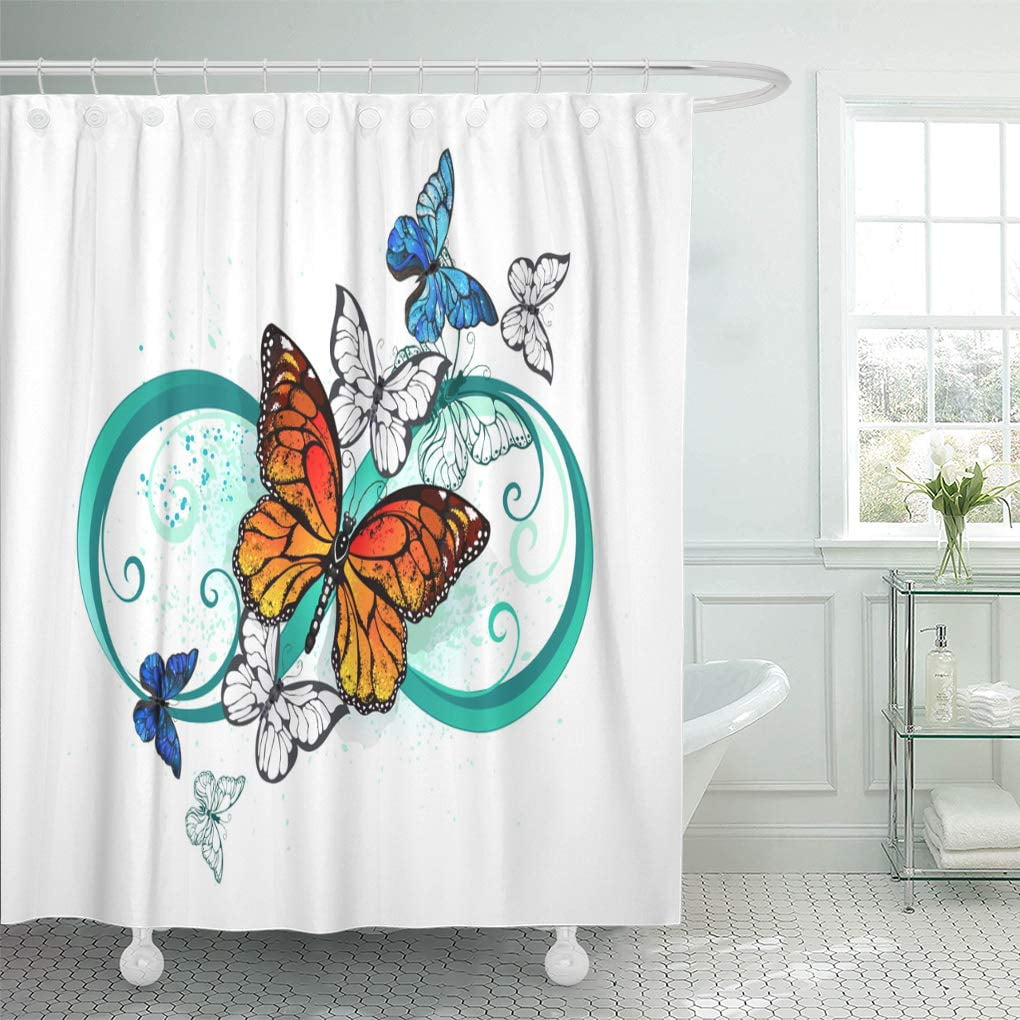 SUTTOM Blue Symbol Infinity Realistic Butterflies Monarchs and Morphs