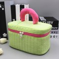thumbnail image 3 of Cosmetic Bag Large Capacity Handle Rectangle/Triangle Women Cosmetic Storage Bag Bathroom Organizer Accessories, 3 of 5
