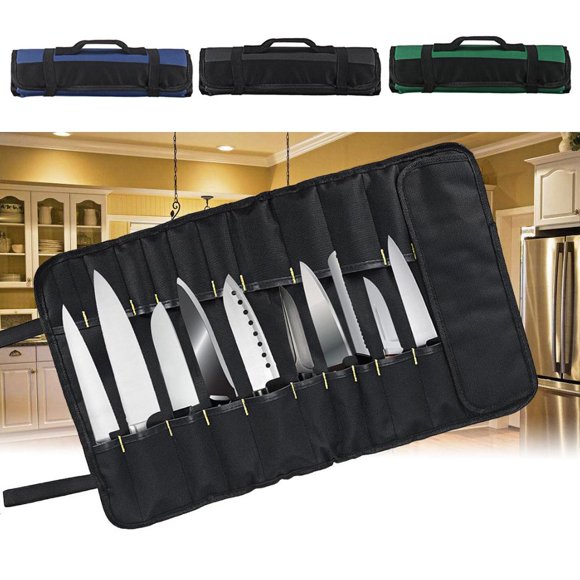Estuche para chef Perfecl para herramientas Culinarias Portátil con Muchas ranuras Azul