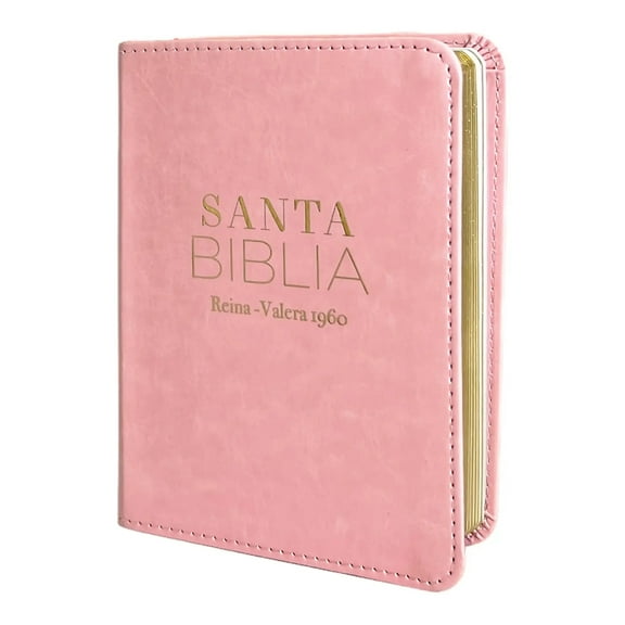 Biblia Reina Valera 1960 de bolsillo Imitaci�n Piel rosa claro. Colecci�n cl�sica.
