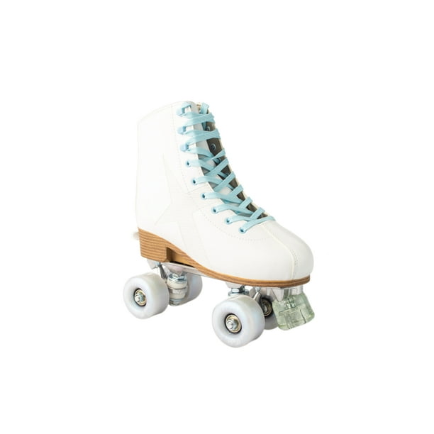 Patines Quads Ajustables de la talla 19 a 21.5, diseño estrella blanca Sweet Rocket Estrella blanca