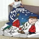 thumbnail image 5 of Mantas de vellón navideñas de Charlie Brown y Snoopy con dibujos animados de nieve, mantas increíbles para cama, sofá, 125 x 100 cm, alfombra cálida, 5 of 5
