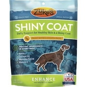 Angle View: Zuke's Enhance Shiny Coat Peanut Butter & Chickpea Recipe Dog Treats, 5 Oz