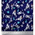 thumbnail image 1 of Soimoi Cotton Voile Fabric Leaves,Floral & Rabbit Animal Print Fabric by the Yard 42 Inch Wide, 1 of 1