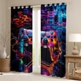thumbnail image 2 of Manfei Game Console Blackout Curtains Set of 2 (52x84 Each),Gamepad Gamer Window Curtains,Colorful Hexagon Curtains and Drapes For Kids,Super Cozy Room Decor, 2 of 6