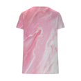 thumbnail image 5 of Outfmvch Chemises à Manches Courtes pour Femmes, Hauts Froncés pour Femmes, Hauts Roses pour Femmes, Hauts pour Tunique Plissée Col Rond Blouses T-Shirts Graphiques, Hauts Col Cowlin pour Femmes, T-Shirts Graphiques pour Femmes Rose 3TG, 5 of 5