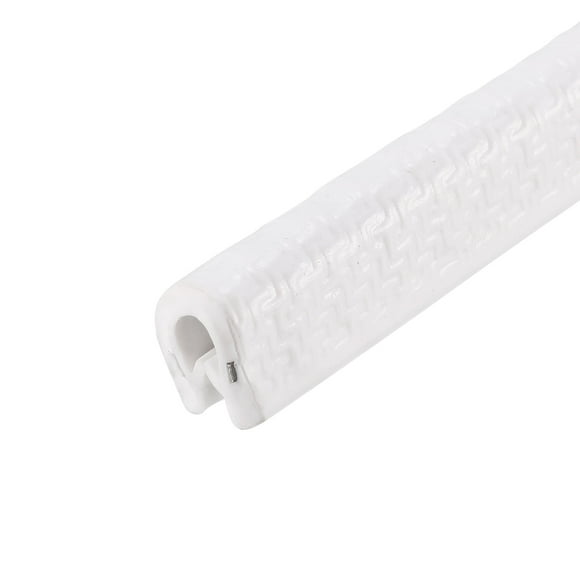 Unique Bargains Edge Trim U Seal White PVC Plastic U Channel Edge Protector Fits 1/64'' - 1/16'' Edge 10 Feet Long
