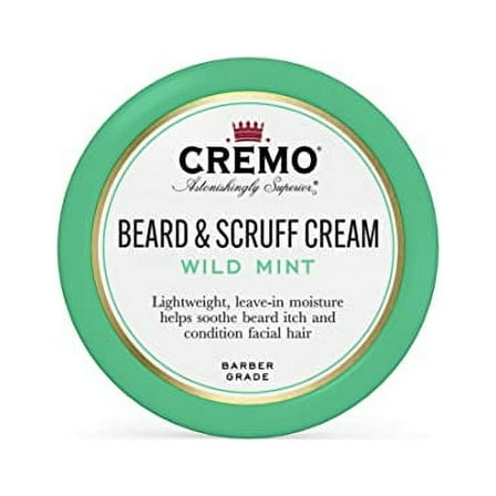 Cremo Beard & Scruff .. Cream, Wild Mint, 4 .. oz - Soothe Beard .. Itch, Condition and Offer .. Light-Hold Styling for Stubble .. and Scruff (Product Packaging .. May Vary)