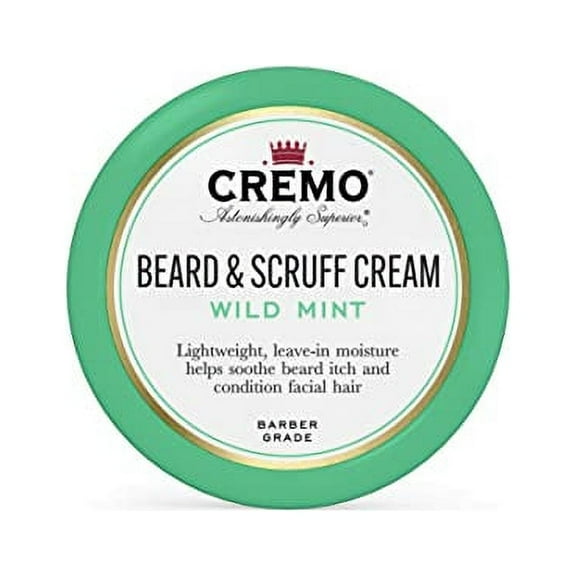 Cremo Beard & Scruff .. Cream, Wild Mint, 4 .. oz - Soothe Beard .. Itch, Condition and Offer .. Light-Hold Styling for Stubble .. and Scruff (Product Packaging .. May Vary)