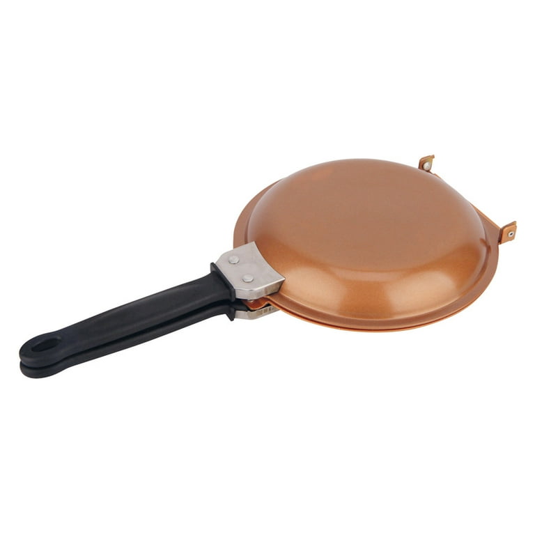 Steel Double Sided Pan, The Perfect Pancake Maker . Nonstick Copper Easy To  Flip Dual Sided Pan, Frying Pan For Fluffy Pancakes, Omelets, Frittatas &  More! Pancake Pan Dishwasher Safe