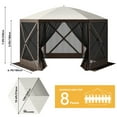 thumbnail image 2 of Dextrus 12x12ft Camping Gazebo with Mesh Windows and Carry Bag, Portable Pop up Canopy Outdoor Tent for Camping, Picnic, Backyard Party, 2 of 5