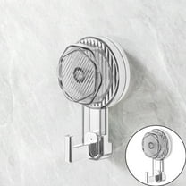 Suction Cup Hooks, Small Clear Shower Suction Hooks Heavy Duty Vacuum Suction Cups with Hooks Removable Reusable Bathroom Suction Hooks for Tile Wall Window Glass Door, 1.56x2.28x3.87"