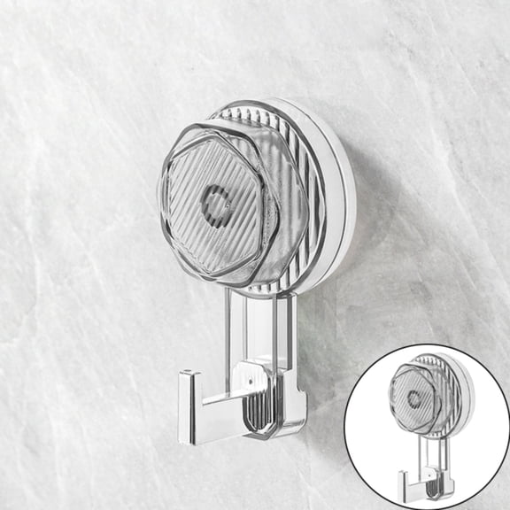 Suction Cup Hooks, Small Clear Shower Suction Hooks Heavy Duty Vacuum Suction Cups with Hooks Removable Reusable Bathroom Suction Hooks for Tile Wall Window Glass Door, 1.56x2.28x3.87"